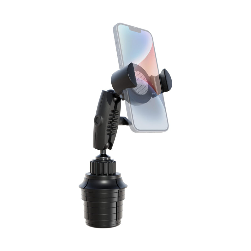 ARKON Mounts RoadVise XL Car Cup Phone Holder and Mount Universal Phone Fit Extendable Cup Mount System Adjustable Arm Compatible with iPhone, Galaxy, Google, & More