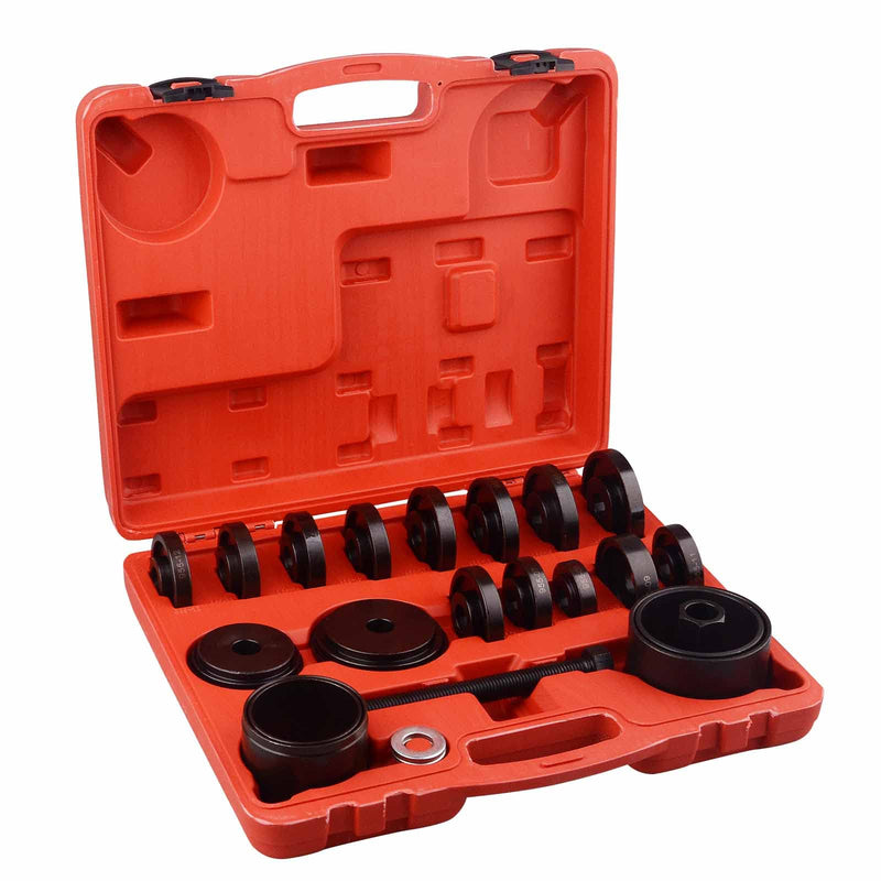 23pcs FWD Front Wheel Drive Bearing Removal Tool, Wheel Bearing Press Kit Bearing Adapters Bearing Installer Tool