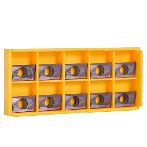 10Pcs APMT1604 Carbide Inserts, Indexable Turning & Milling Inserts, CNC Lathe Tools for Regular Steel and Stainless Steel