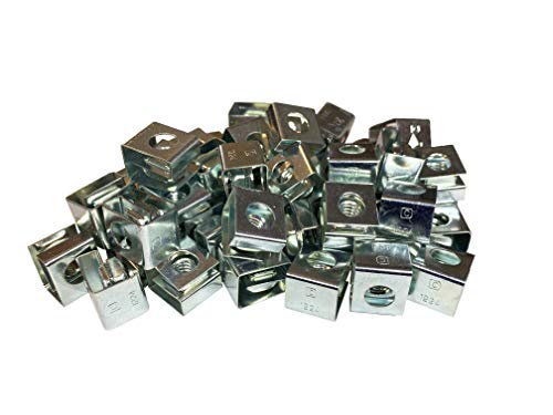 RackGold® Zinc 12-24 Slide-on Cage Nuts 50 Pack - USA Made