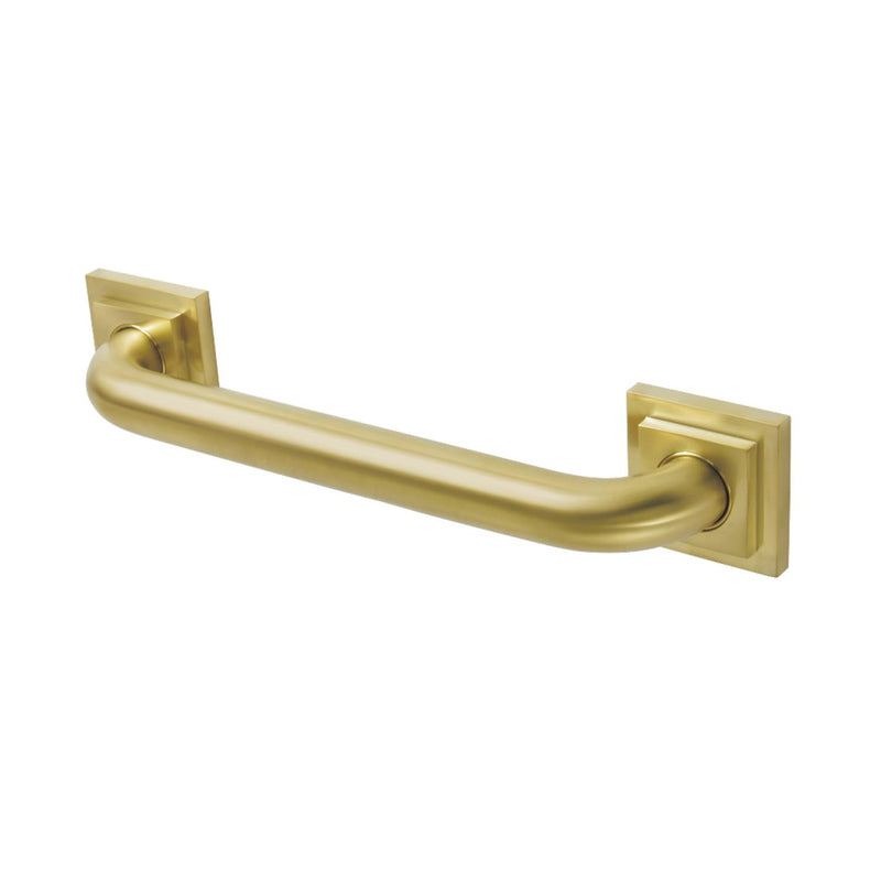 Kingston Brass DR614127 Claremont 12" Decorative Grab Bar, Brushed Brass