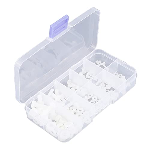 150pcs Plastic Screws Nylon Screws Bolts and Nuts Washers Fastener Assortment Kit in Box Plastic Fasteners M2 M2.5 M3 M4 M5