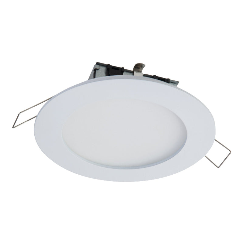 HALO SMD4R6930WHDM SMD-Dm Lens Round Integrated Led Surface Mount Recessed Downlight Trim, 3000K Soft (No Can Needed), 4.85 in, White 4 In Round, Direct Mount 3000K Soft White