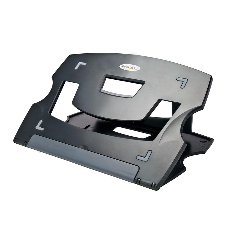 StarTech.com Portable Laptop Stand - Adjustable Laptop Stand - Ergonomic Laptop Desk Stand - Laptop Riser for Desk, TAA (LTRISERP)