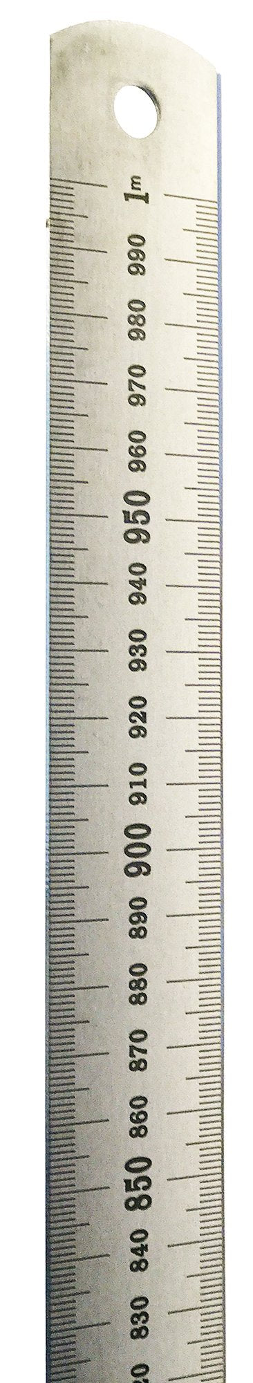 EISCO 1 Meter Stainless Steel Ruler with Stamped Centimeter and Millimeter Graduations