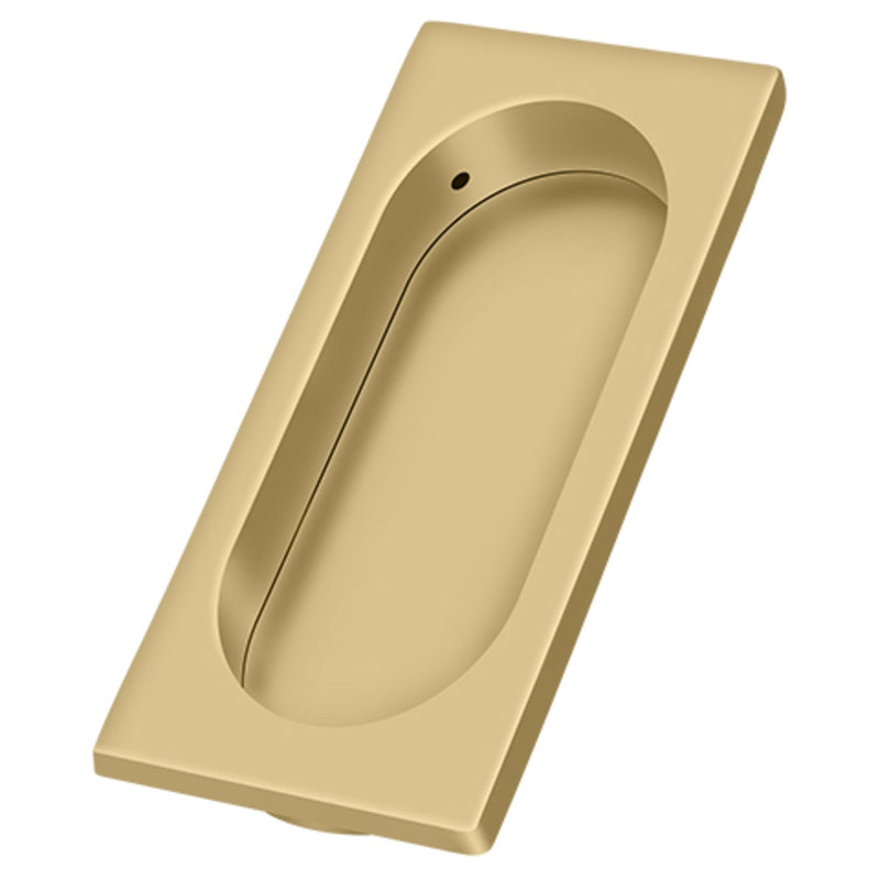 Deltana FP4134U4 Flush Pull, Large, 3-7/8" x 1-5/8" x 3/8" in Brushed Brass