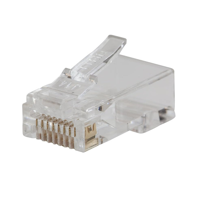 Klein Tools VDV826-702 Pass-Thru Modular Data Plug, RJ45 CAT5E, Gold Plated, Pass Through Connectors 50-Pack