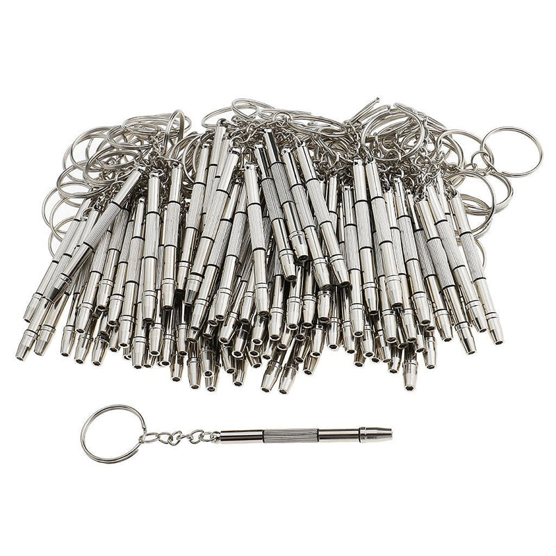 【100-Piece 4-in-1 Mini Eyeglass Screwdriver Set】Phillips, Flathead, Hex Bits – Portable Eyewear Repair Tool Kit for Glasses, Sunglasses, Watches & Small Electronics – Compact Travel Size