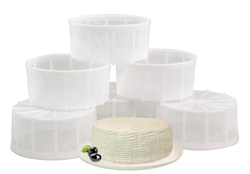 6 Pcs Soft Cheese Mold for Cheese Making 2.55QT - Cheese Making Mold - Cream Cheese Form Mold - Homemade Cheese Making Supplies - Molde Para Queso Fresco Casero - Feta Ricotta Cheese Making Basket