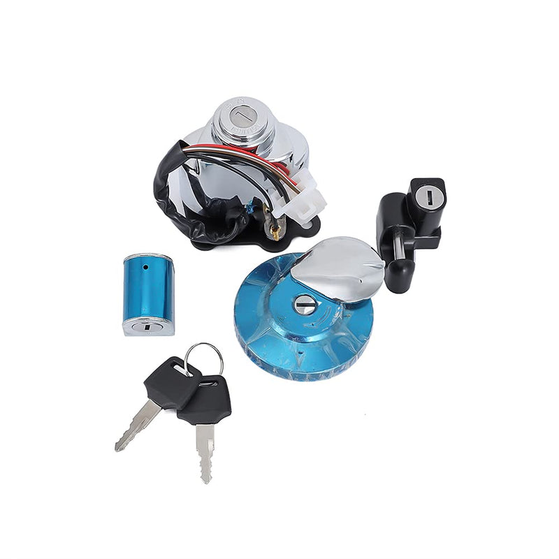  [AUSTRALIA] - Ignition Switch Gas Tank Locking Cap Cover Lock Set w/Key for Honda Shadow Aero 750 VT750CE 2014 Shadow Aero 750 VT750C 2004-2012 Shadow ACE 750 VT750CD Deluxe 1998-2003 Shadow ACE 750 VT750C 97-03