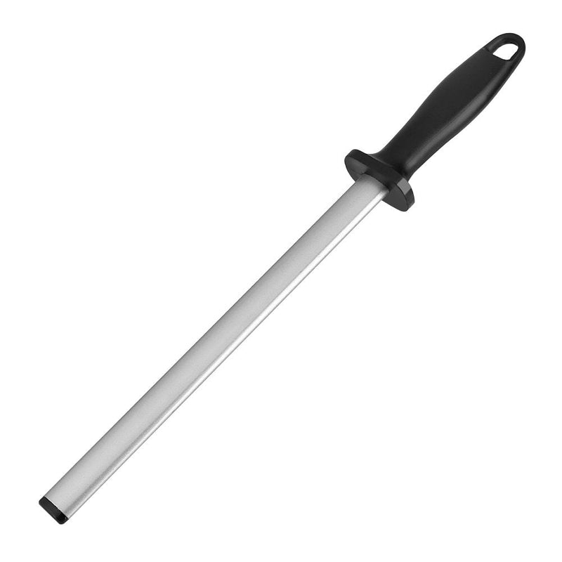 10 Inch Knife Sharpening Honing Rod, Professional Steel Knife Sharpener for Restaurant, Gourmet Chefs, and Home Kitchen Blade Sharpening