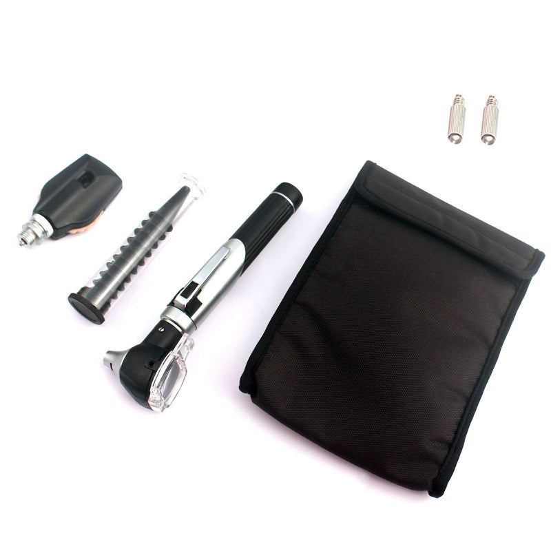 OdontoMed2011® 'Fiber Optic Otoscope Examination LED Otoscope ENT Set + 2 Free Replacement Bulb Color - (Black) Black