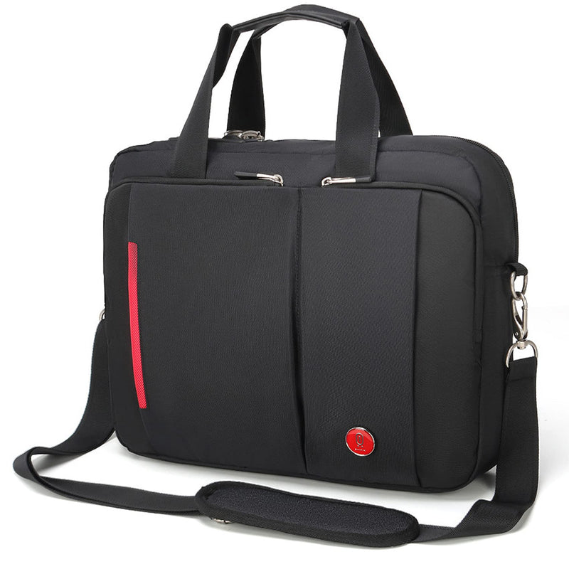Omnpak 15.6 inch Laptop Briefcase with Combination Lock,Anti Theft Notary Bag Locking Laptop Bag Water-Repellent Shoulder Messenger Bag for Men Women 15.6in Black