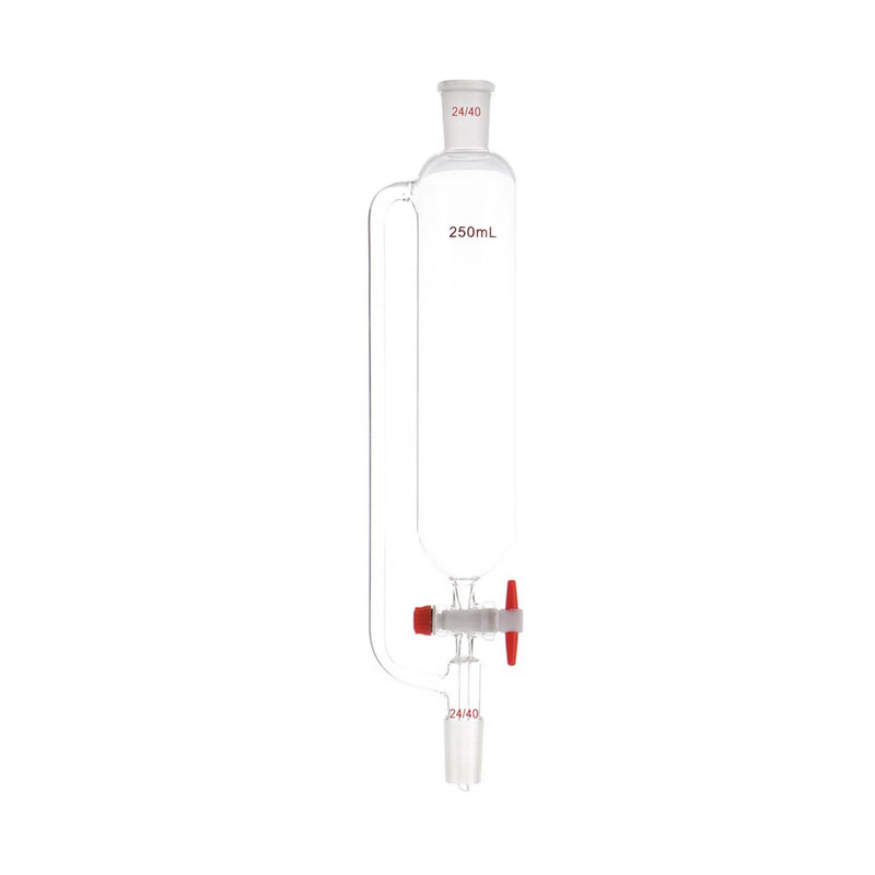 250ml 24/40 Glass Pressure Equalizing Additonal Funnel with PTFE Stopcock 250ml