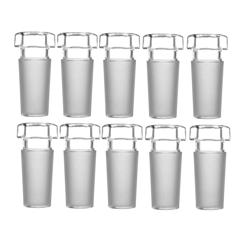 10Pcs 24/40 Lab Hollow Glass Stopper Laboratory Ground Joint Hexagonal Plug 10