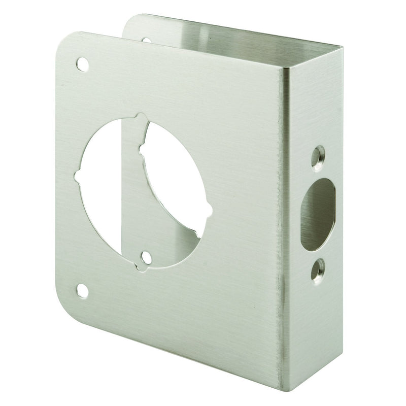 Prime-Line MP9455 Lock and Door Reinforcer, 1-3/4 In. x 2-3/8 In. | Stainless Steel, Natural Finish, Single Pack 1-3/4 in. x 2-3/8 in.