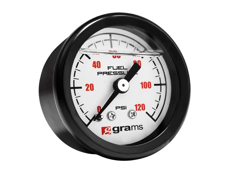120psi Fuel Pressure Gauge Wht Face G2-99-1200W, White