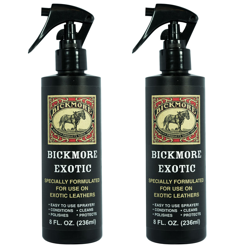  [AUSTRALIA] - Bickmore Exotic 8oz (2-Pack) - Specially Formulated Leather Spray Used to Clean Condition Polish and Protect Exotic Leathers & Reptile Skins 8 Fl Oz (Pack of 2)