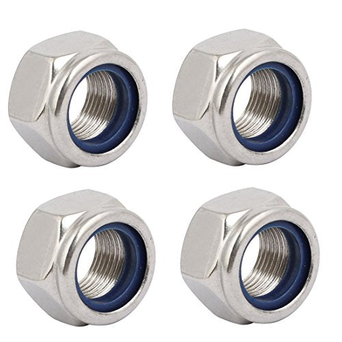 uxcell 4pcs M18 x 1.5mm Pitch Metric Fine Thread 304 Stainless Steel Hex Lock Nuts