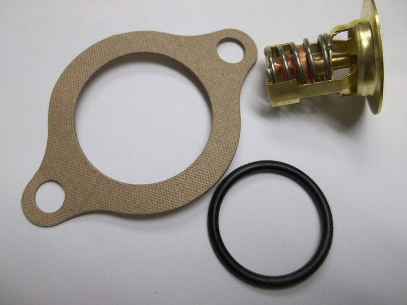 Thermostat kit with Gasket for OMC and Volvo Penta 4.3, 5.0, 5.7, 5.8 18-3677, 383307, 3856961 4.3L 5.0L 5.7L 5.8L V6 V8 Ford Chevy Marine Engines