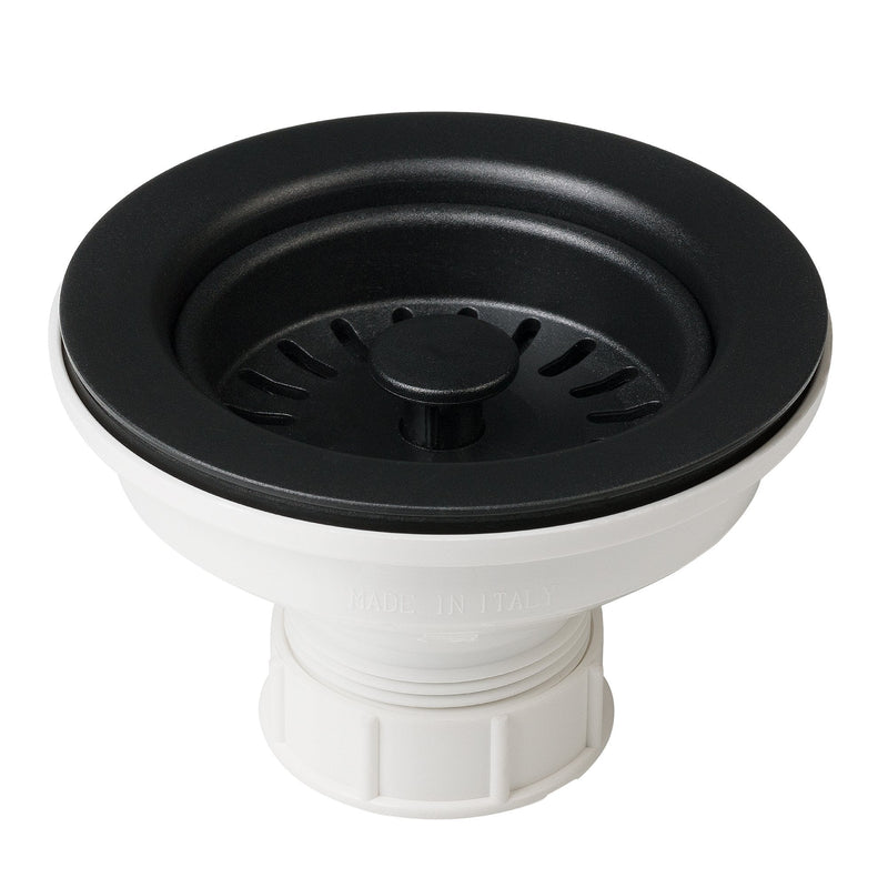 Kraus Kitchen Sink Strainer for 3.5-Inch Drain Openings in Black, PST1-BL