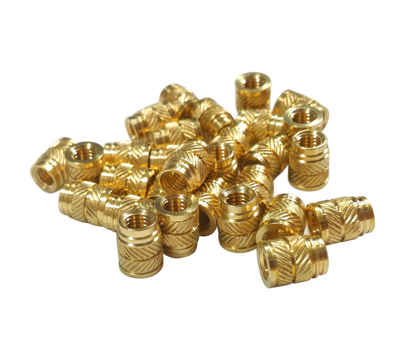 [initeq] #1/4-20 1/4" Threaded Heat Set Inserts for 3D Printing (100, Long) 100