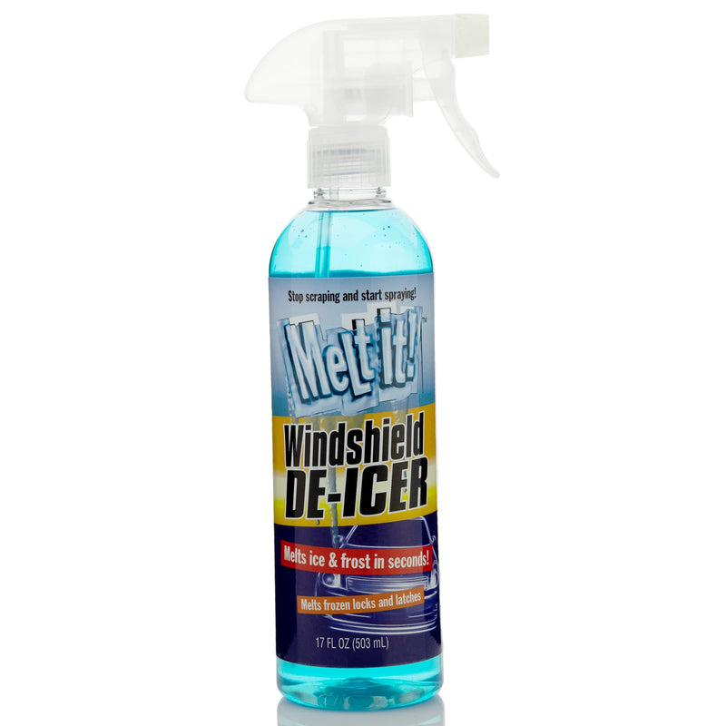 Melt it! E·Z·R Windshield De-Icer. Instantly Melts Ice & Winter Frost for Car Windshields, Windows, Mirrors, Key Locks, & Latches, Snow Melting Defrost Liquid for Car Window Cleaner, 17 Fl Oz Spray 17 Fl Oz (Pack of 1)