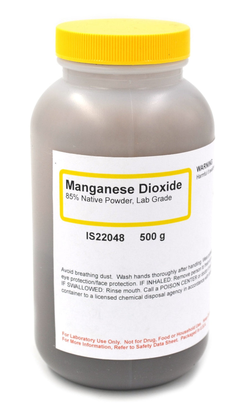 Lab-Grade Manganese Dioxide Powder, 500g - The Curated Chemical Collection