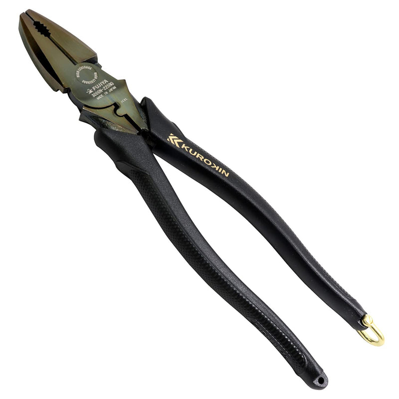 Fujiya 3000N-225BG High-leverage Pliers (Black Gold with Shackle), 8.9 inches (225 mm), High-leverage Joint for Easy Cutting 225mm