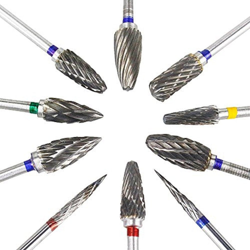 HP Cutting Burs Cutter Drill Polisher Tungsten Carbide 10pcs/pk, Shank Diameter 2.35mm 10-Style-10pcs-A
