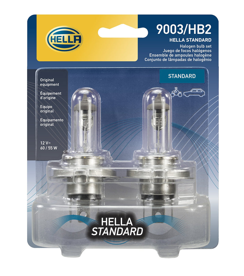 HELLA 9003TB Standard Halogen Bulbs, 12 V, 60/55W Standard - 60/55W Twin Blister