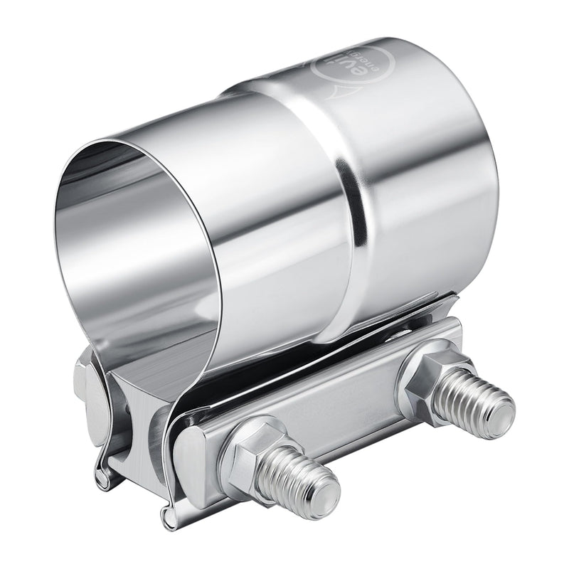 EVIL ENERGY 2.5'' Exhaust Clamp,Lap Joint Band Clamp Stainless Steel for Pipes,Mufflers,Catalytic Converters (1PCS, 2.5 inch)