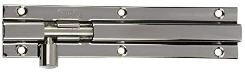 SSISKCON 10mm x 6 Inch Stainless Steel Barrel Bolt Sliding Door Latch, Heavy Duty Slide Lock, Mirror Polished, Safety Purpose 6 inch Mirror Polished