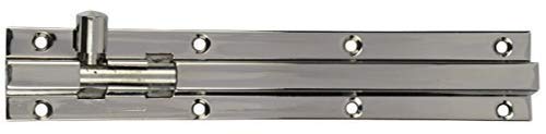 SSISKCON 10mm x 8 Inch Stainless Steel Barrel Bolt Sliding Door Latch, Heavy Duty Slide Lock, Mirror Polished 32 (629) Finish, Safety Purpose 8 inch Mirror Polished