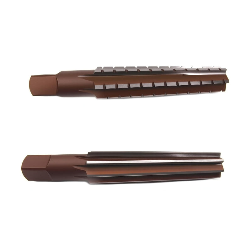 Driak MT3 Morse Taper Reamer Set - High Carbon Steel Coarse and Finish Hand Reamers for Metal, H8 Accuracy Straight Flute Tapered Reamer Tool