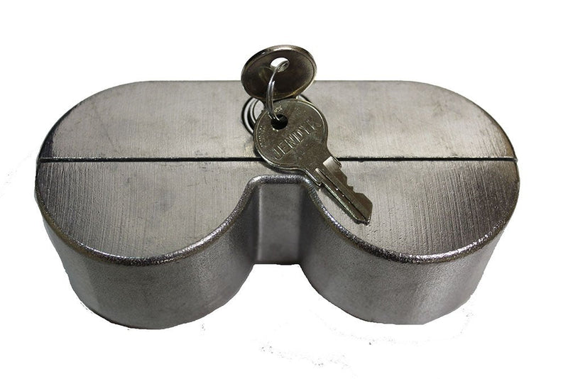 YOKEMK4-KD Brushed Aluminum Double Knob Tractor Air Brake Lock (Keyed Differently), 1 Pack