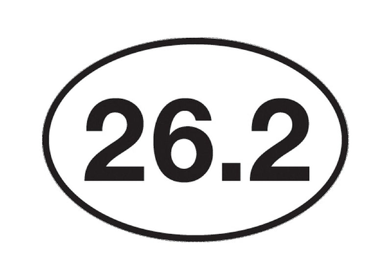 Rogue River Tactical 26.2 Marathon Running Sticker Bumper Sticker Oval 5" x 3" Decal Runner Track Run