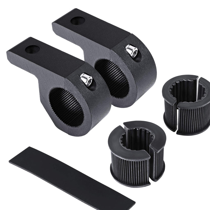 LAMPHUS Off-Road ATV UTV Light Bar Mounts Mounting Bracket Mini Bar Clamp Kits [0.75"/1"/1.25" Inch] [Horizontal Bar] [Aluminum] [2 Unit] Bull Bar UTV Roll Bar Clamp Tube Roll Cage Clamps Mount Horizontal Bar 2 Pack