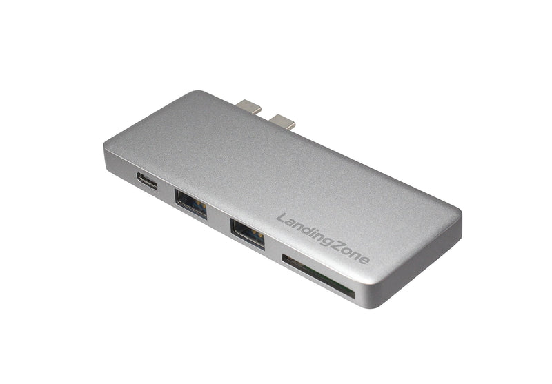 LandingZone USB Type-C Hub for MacBook Pro and MacBook Air Models A1706/A1707/A1708/A1989/A1990/A1932/A2141/A2159/A2251/A2289 Released 2016 to 2020 (Space Grey) Space Grey