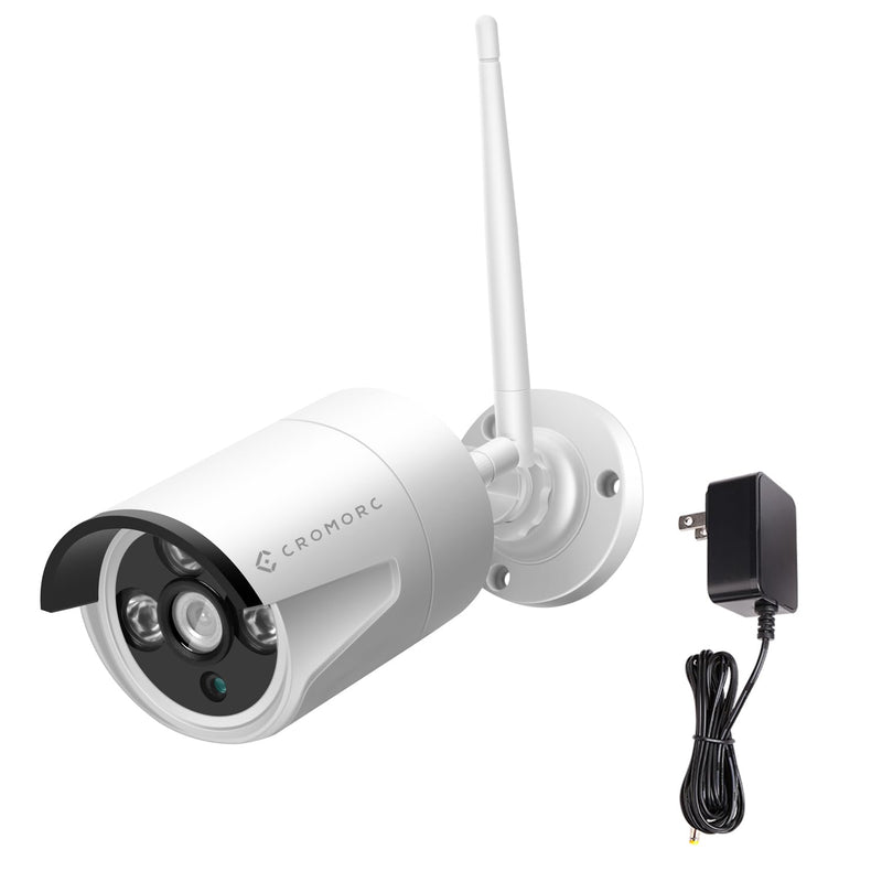 5MP Surveillance Bullet Camera Weatherproof Outdoor Indoor 3.6mm Lens IR Cut Day&Night Vision with 5DB Antenna with Bracket with Power Adapter Built-in Microphone