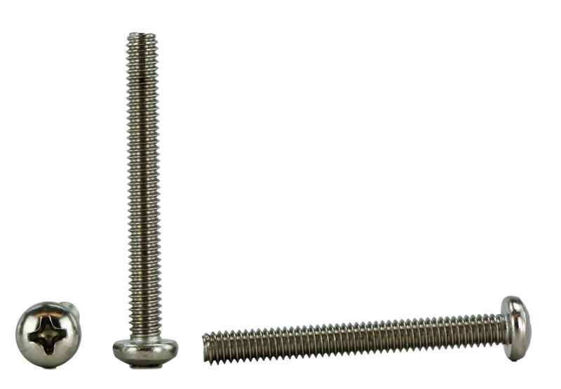 Stainless 10-32 x 1-1/2" (1/2" to 3" Lengths Available) Pan Head Machine Screws, Full Thread, Phillips Drive, Stainless Steel 18-8, Machine Thread (100, 10-32 x 1-1/2) 100
