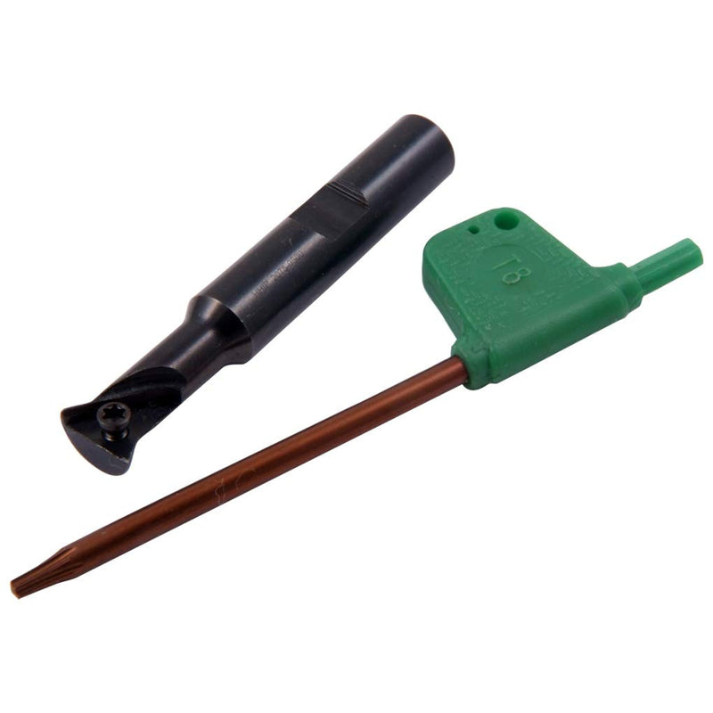 HHIP 2075-0500 60 Degree Indexable Dovetail Cutter, 1 Flute, 1/2" Cutting Diameter, 3/8" Shank, 2.36" OAL, 1/2" Cutting Diameter 1/2 in
