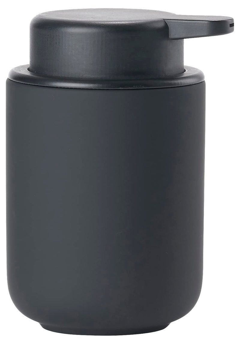 Zone Denmark Ume Shampoo Dispenser in Elegant Black - Stylish and Functional Bathroom Accessory - H 5", Dia 3.3", 8 oz