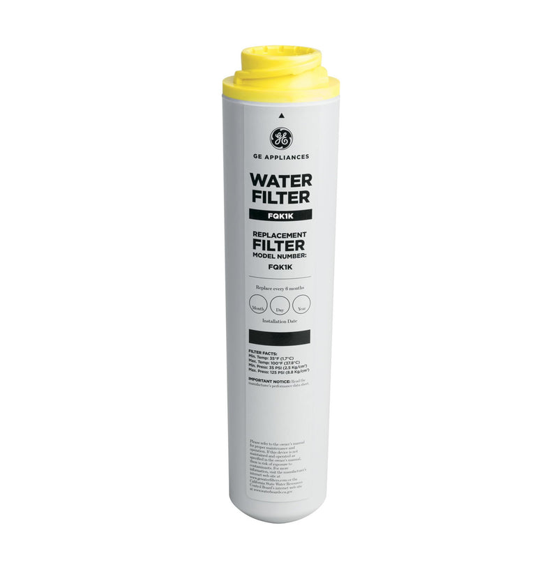 GE Under Sink Water Filter Replacement, Reduces Sediment, Rust & Other Impurities from Water, Easy Install, Fits GXRLQK Filtration System, Replace Every 6 Months, FQK1K 1 Count (Pack of 1)