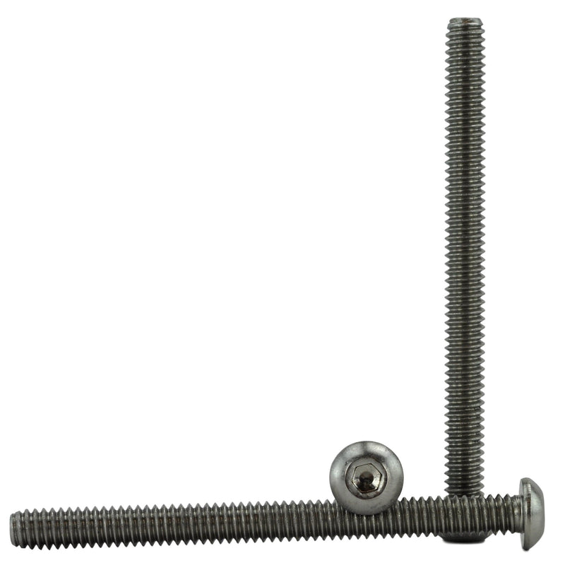 Stainless 1/4-20 x 3 (1/2" to 3" Available) Socket Button Head Cap Screws, Full Thread, Hex Drive, Stainless Steel 18-8, Coarse Thread (1/4-20 x 3)