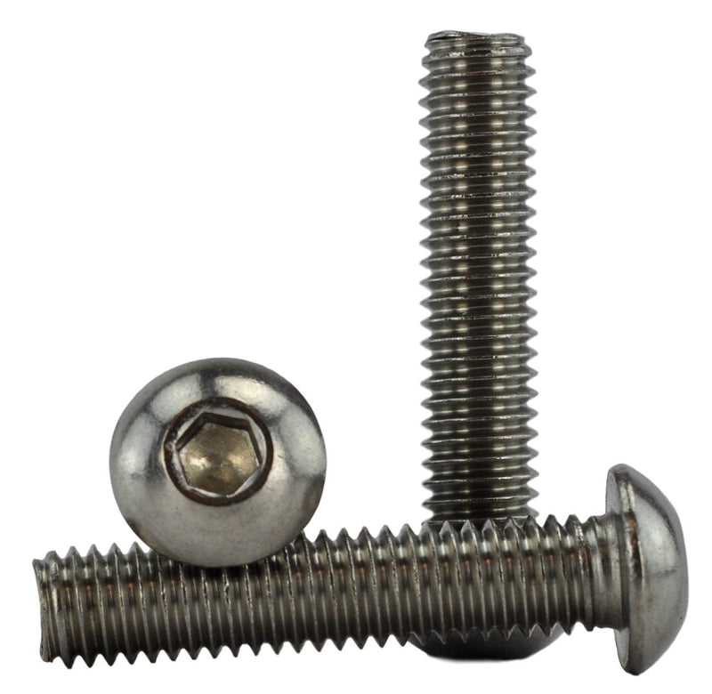 Stainless 3/8-16 x 1-3/4" (3/4" to 3" Available) Socket Button Head Cap Screws, Full Thread, Hex Drive, Stainless Steel 18-8, Coarse Thread (3/8-16 X 1-3/4), 25pc