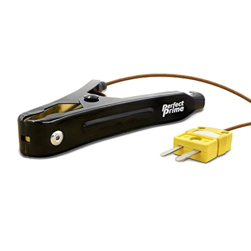 PerfectPrime TL0004, Pipe Clamp Temperature Flat Lead for K-Type Probe Thermocouple Sensor in Temperature Range From 0°C / 32°F ~400°C/752°F 400C /Pipe Clamp