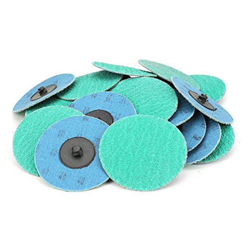 BHA Green Zirconia with Grind Aid Quick Change Sanding Discs Type R Male Roll On, 3" (36 Grit) - 25 Pack 36