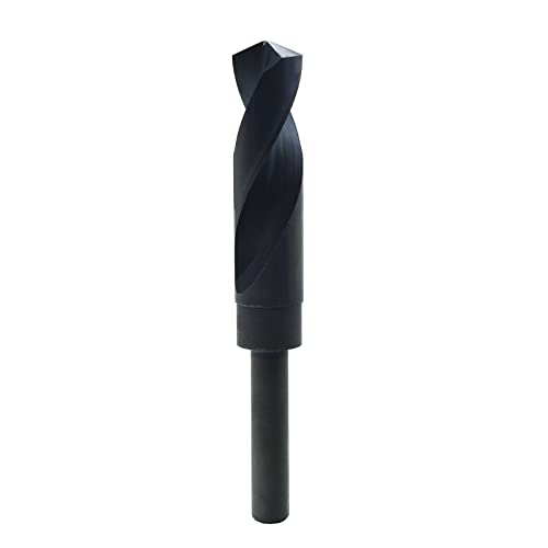 MAXTOOL 29/32" Silver and Deming Drill Bits HSS M2 S & D Drill Bits Prentice Twist Drills Black Oxide 1/2" Reduced Shank 6" OAL; SD02B00R058 29/32"