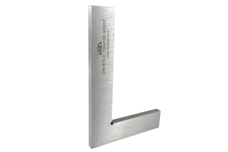 Kinex 4033-02-015 6 Inches Tall x 4 Inches Wide Flat Solid Machinist Square DIN 875/0 Square to w/in 0.0003 Inches